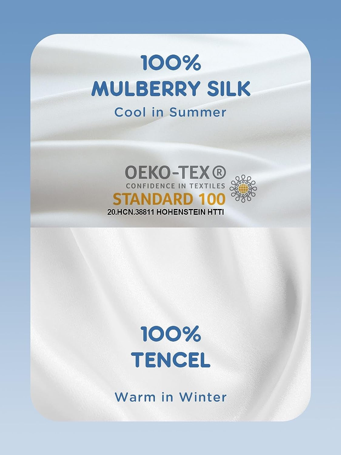 Silk Pillowcase, SGMSILK 100% 22 Momme 6A Soft and Smooth Texture of Mulberry Silk, White