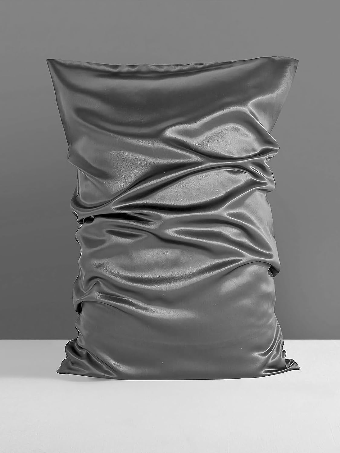 Silk Pillowcase, SGMSILK 100% 22 Momme 6A Soft and Smooth Texture of Mulberry Silk, Deep Grey